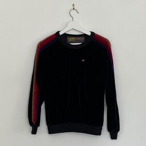 Aviator Nation Rainbowcore‎ Velvet Sweatshirt Womens XS Y2K Coastal California